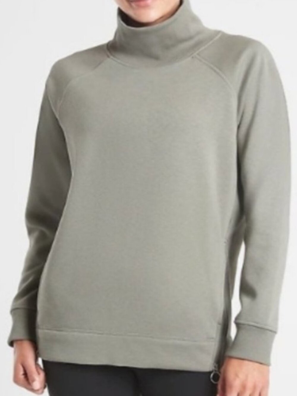 Athleta Cozy Karma Side Zip Funnel Neck Sweatshirt XS